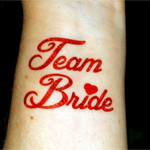 Bachelorette party tattoos Team Bride tattoos Bride to be tattoos temporary tattoos fake tattoos bridal party tattoos