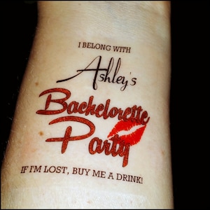 Bachelorette party tattoos glitter temporary tattoos