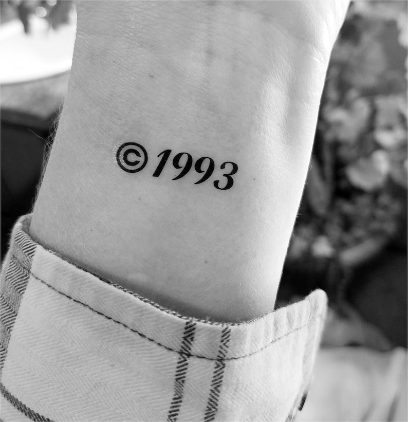 Custom Year Tattoos Birthday Tattoos Temporary Tattoo Copyright Tattoos