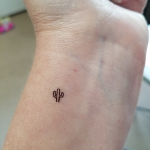 Temporary tattoo tiny tattoos cactus tattoo fake tattoos set of 20