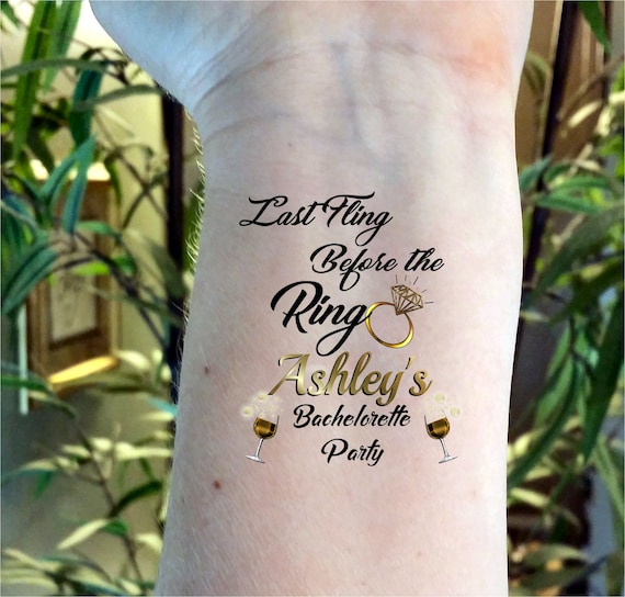 Tatuaggi Temporanei Addio Al Nubilato Oro Rosa - 4 Fogli Con Design Divertenti, Per Feste - Foto 11