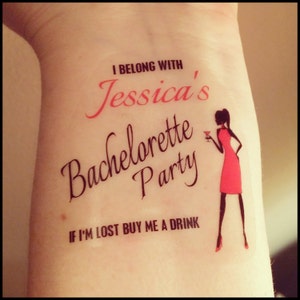 Bachelorette tattoos temporary tattoos fake tattoos bachelorette party tattoos