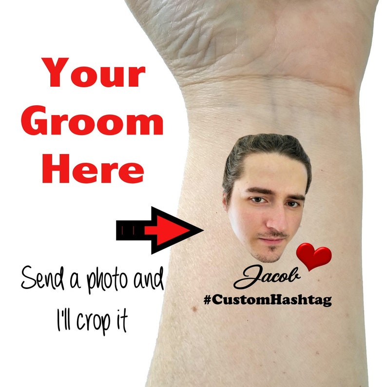 Bachelorette Tattoos Bachelorette Party Tattoos Groom Face Etsy