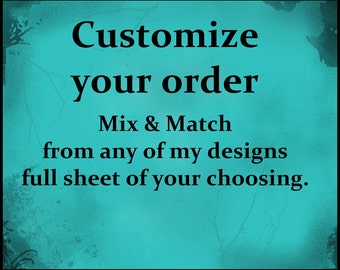 Custom order full sheet of tattoo