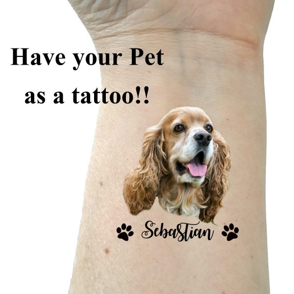 Custom tattoos pet tattoo dog tattoo cat tattoo animal tattoos custom animal tattoos temporary tattoo