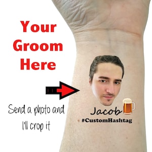 Bachelorette tattoos, Bachelorette party tattoos,  Bride tattoo, custom tattoos, personalized tattoos, photo tattoo, groom tattoos, picture