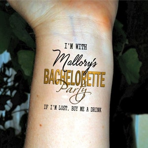 Bachelorette Party tattoos  Bachelorette tattoos gold bachelorette temporary tattoos Custom Bachelorette tattoos temporary tattoo