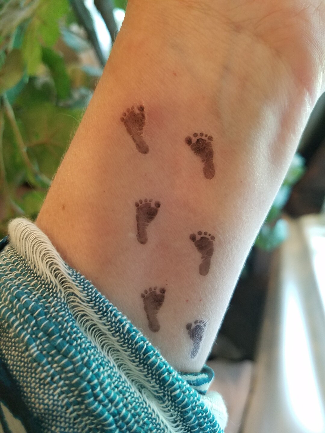 Footprint Tattoos Temporary Tattoos Small Tattoos Tattoo Set - Etsy