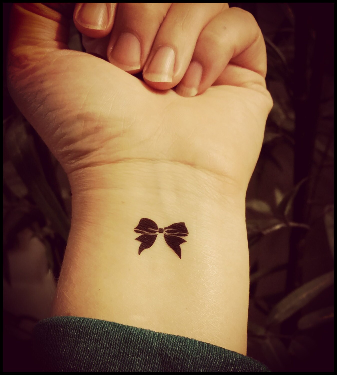 Winzige Schleife Tattoos Set von 4 temporäre Tattoos Etsy