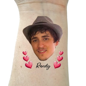 Bachelorette Tattoos, Junggesellinnenparty Tattoos, Bräutigam Gesicht, individuelles Tattoo, Gesichtstattoo, Bild Tattoo, Braut Tattoo, Gastgeschenke Bräutigam
