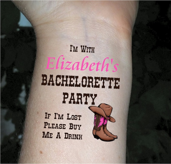 Bachelorette party tattoos cowgirl boots cowboy boots western bachelorette tattoo Bachelorette tattoo custom tattoos temporary tattoo
