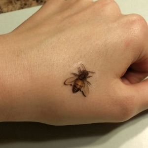 Honey Bee tattoo realistic honey bee tattoos temporary tattoo fake tattoos
