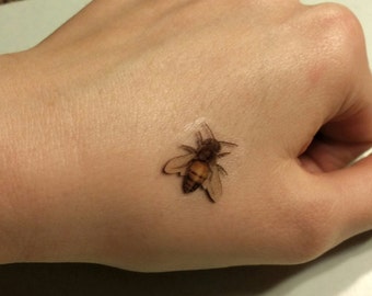 Honey Bee tattoo realistic honey bee tattoos temporary tattoo fake tattoos