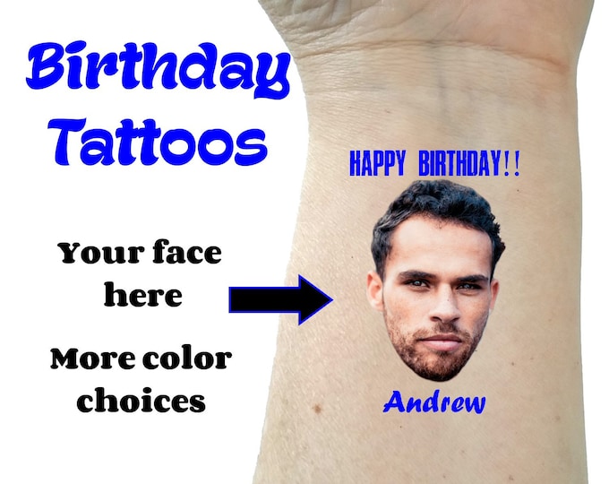 Custom Year Tattoos Birthday Tattoos Temporary Tattoo Etsy