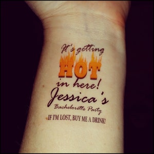 Bachelorette party tattoos temporary tattoos