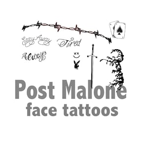 Post Malone face tattoos
