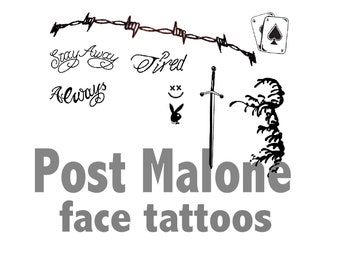 Post Malone face tattoos