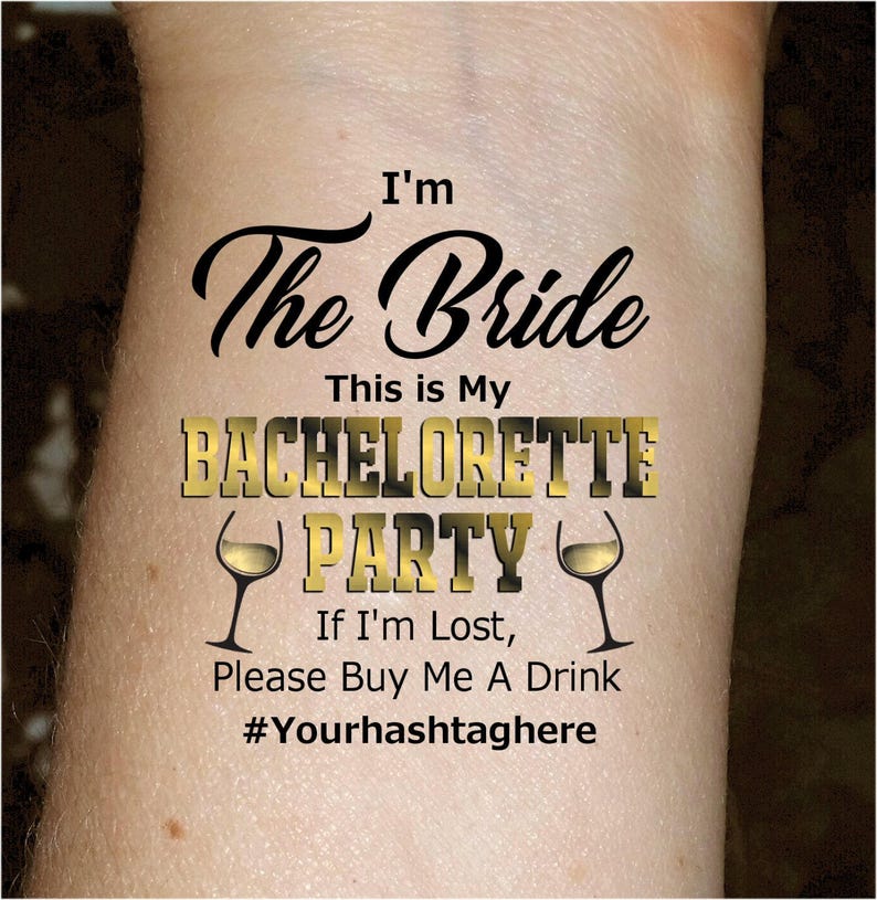 Bachelorette Tattoos Bachelorette Party Tattoos Favors Etsy