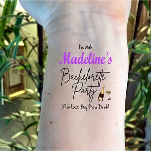 Bachelorette tattoos, Bachelorette party tattoos,  Bride tattoo, custom tattoos, personalized tattoos, party favors, bridesmaid gifts