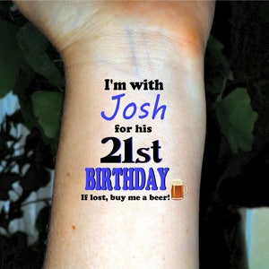 Birthday tattoos temporary tattoos fake tattoos 21st birthday happy birthday tattoos custom tattoo personalized tattoos