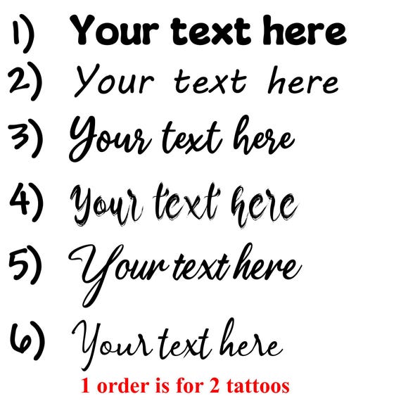 Temporary tattoos custom text custom name fake tattoo fun gift friend tattoos party favors name tattoo personalized fun party gift tattoos