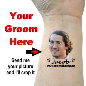 Bachelorette tattoos, Bachelorette party tattoos,  Bride tattoo, custom tattoos, personalized tattoos, photo tattoo, groom tattoos, picture