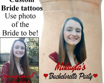 Bachelorette Party tattoos Party favors Photo tattoo custom tattoos temporary tattoos Bachelorette tattoos customized
