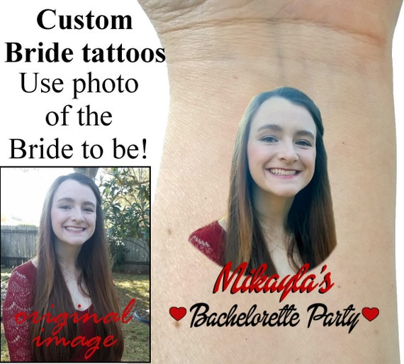 Bachelorette Party tattoos Party favors Photo tattoo custom tattoos temporary tattoos Bachelorette tattoos customized
