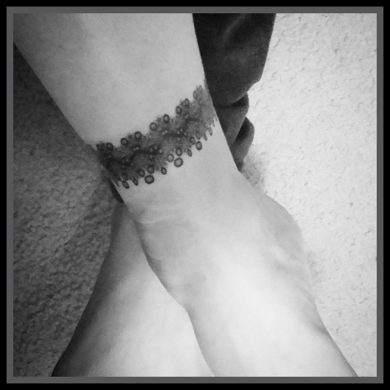 Temporary tattoos wrap around tattoos lace tattoos ankle | Etsy