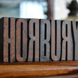 HORBURY Bloques de impresión tipográfica victoriana ** regalo único **