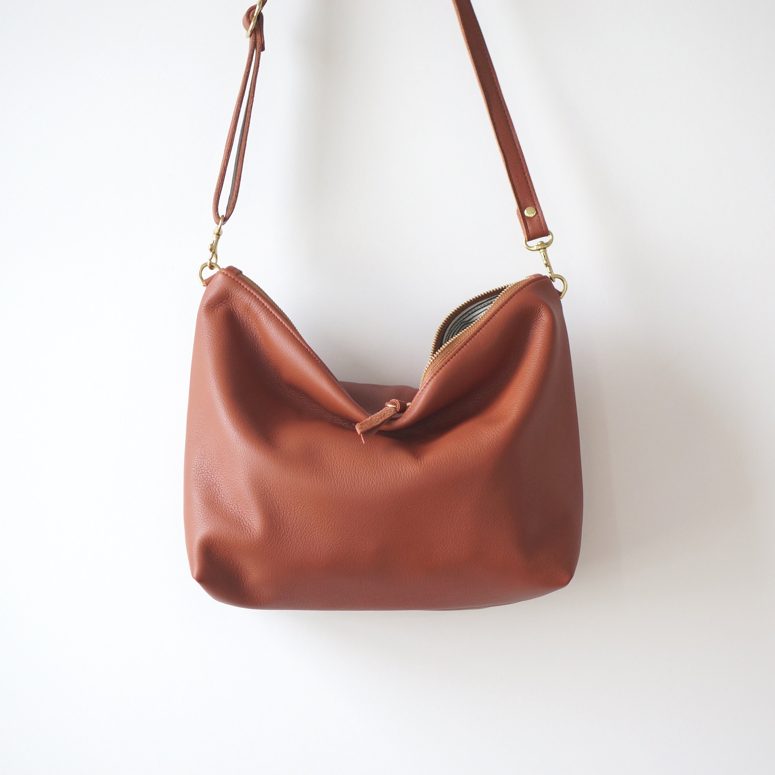 soft red leather purse
