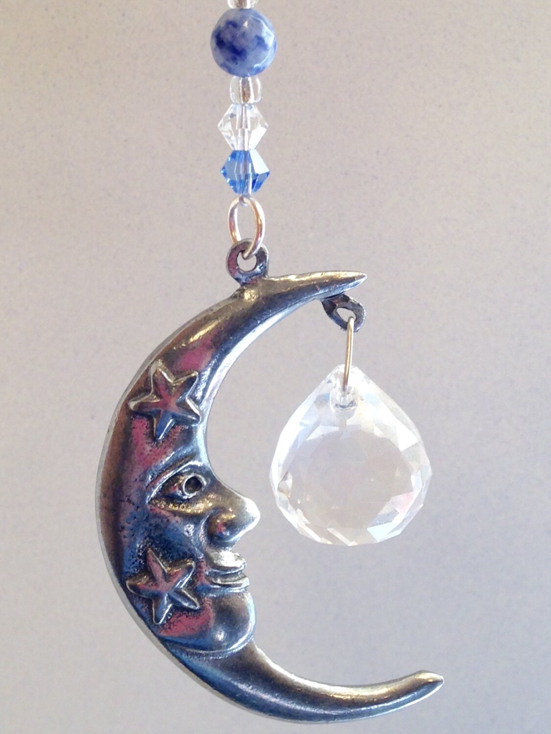 Moon Rear View Mirror Car Charmsmiling Moon Window Sun - Etsy