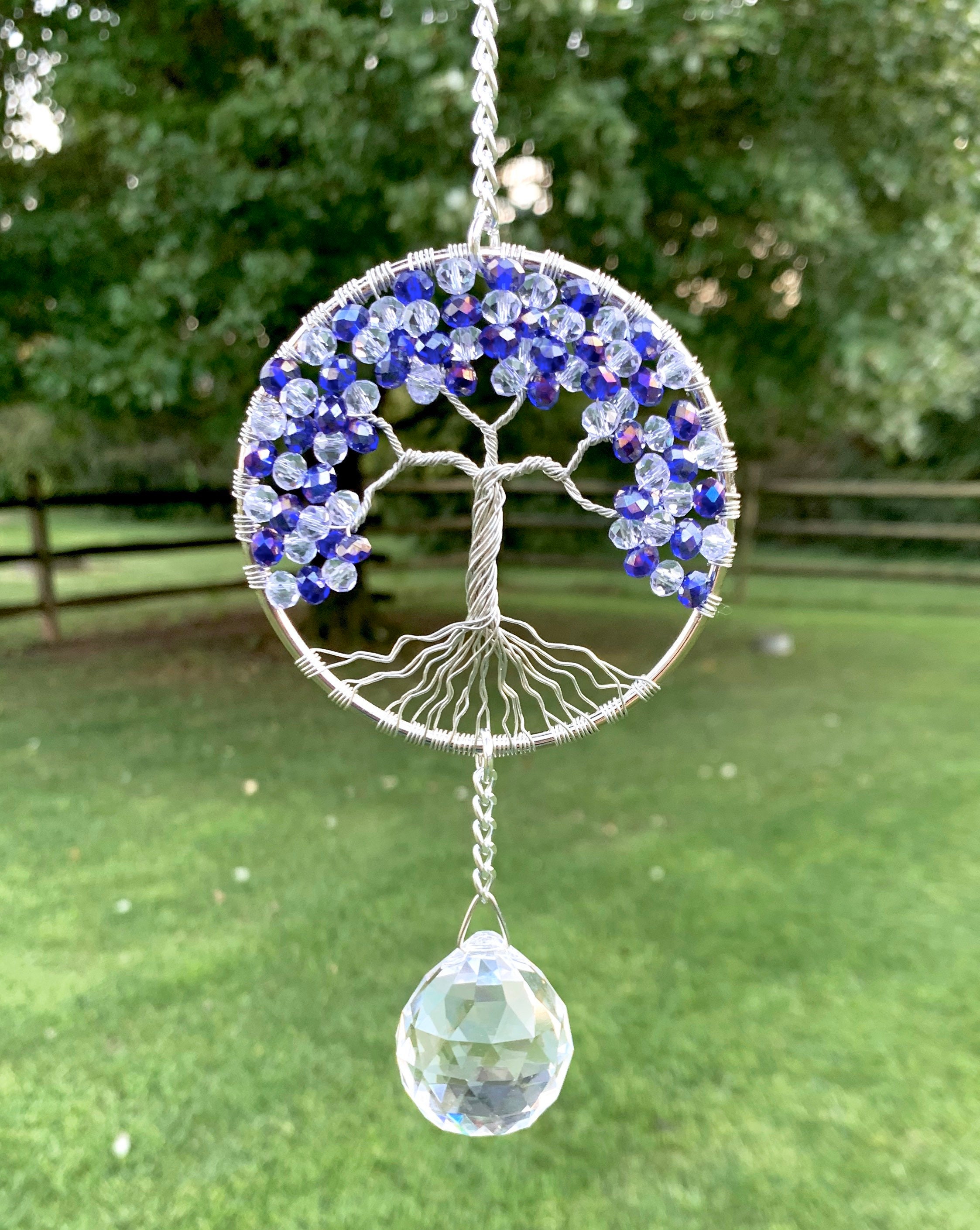 Crystal Tree of Life Sun Catcher,crystal Beaded Tree Window