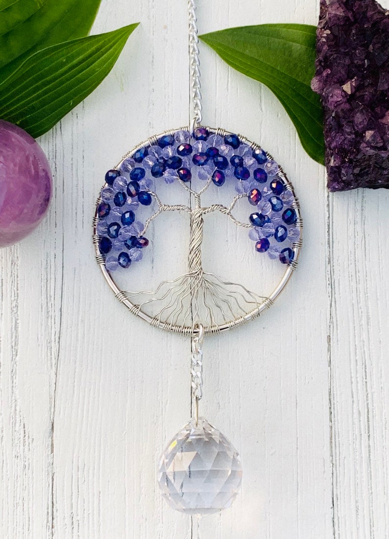 Crystal Tree of Life Sun Catcherbeaded Tree Window Etsy
