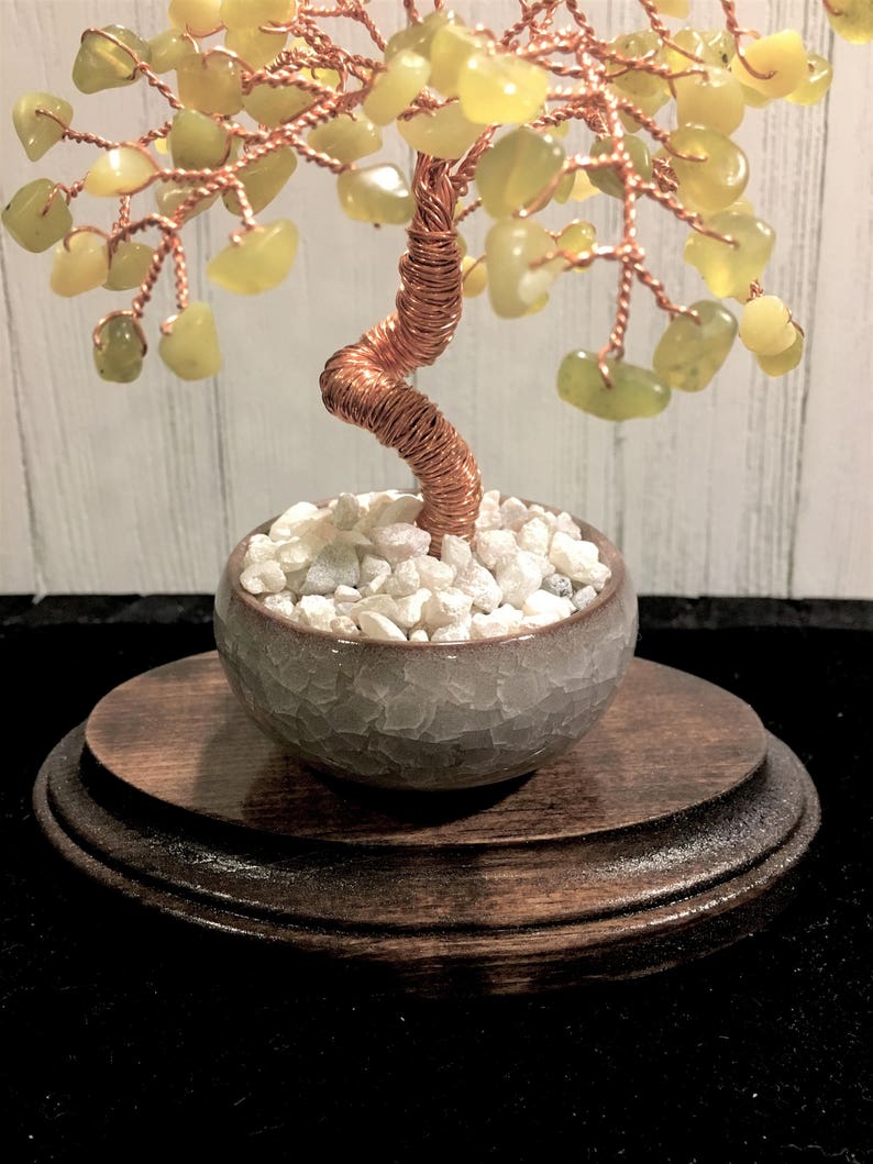 Jade Crystal Gemstone TreeWire Bonsai Tree of LifeBeaded Etsy