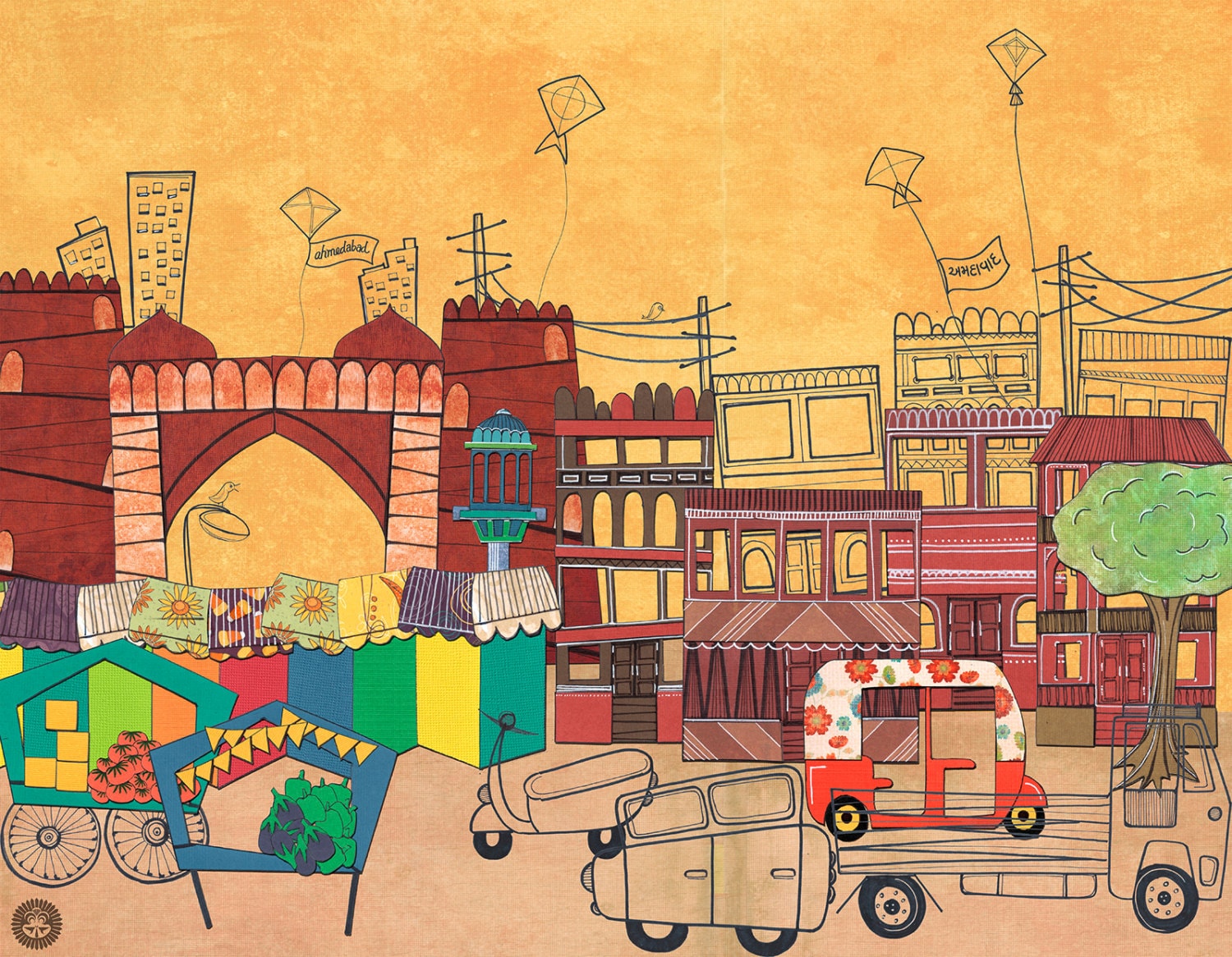 Ahmedabad Amdavad Postcards From India 11 By 14 Etsy
