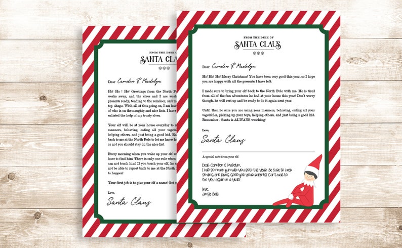 Editable Elf On The Shelf Arrival Letter Template