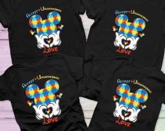 Autism Awareness Shirt Mickey Autism Shirt Accept Understand