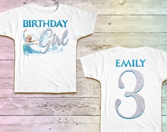 Elsa Birthday Shirt, Disney Frozen Family Birthday shirt, Frozen Girls Matching Birthday Shirts, Elsa Mommy Shirt Raglan, Elsa Party Shirt