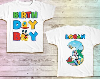 Mickey Mouse Clubhouse Birthday Shirt, Mickey Mouse Birthday Tshirt, Disney Vacation Birthday Party Shirt Tee , Mickey Mouse Outfit Theme