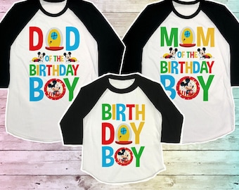 Mickey Birthday Shirt, Mickey Clubhouse Family Birthday shirt, Disney Birthday Shirts, Mickey Mommy Birthday Raglan, Kids Birthday Shirt,