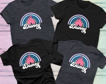 Disney Shirt, disney rainbow shirt,  Mickey rainbow shirt, Family Disneyworld Shirts, Disney castle shirt, Disney Vacation shirt,Disney trip