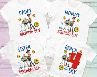 Toy Story Birthday Shirt, 4th Birthday Shirt, Toy Story Family Shirts, Buzz Lightyear Birthday shirt, Woody Birthday Shirt, Personalized tee