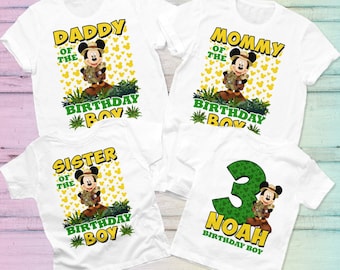 Mickey Mouse Safari Birthday Shirt, Disney Safari Family Birthday Shirts, Animal Kingdom Birthday Shirts, Mickey Safari Family Birthday Tees