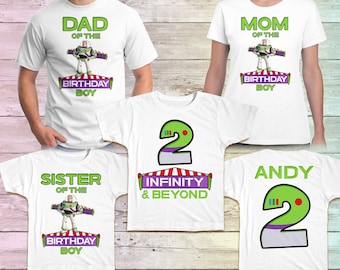 Buzz lightyear birthday shirt, Two infinity and beyond shirt, toy story family shirts, 2 2nd birthday shirt, toy story birthday shirt white