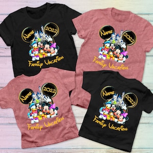 Personalized Disney Shirts, Disneyworld Family Shirts, Disney Family Vacation shirts, Custom Family Vacation shirts, Mikey shirt, Minnie tee