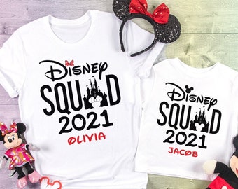 Disney squad shirts, Disney trip 2021, Disney vacation 2021, Disney family shirts, Mickey Family shirts, Minnie Family shirts, Birthday tee