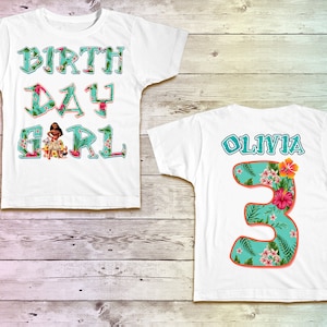 Moana Birthday Shirt, Moana Birthday Tshirt, Kid toddler Shirts, Moana Theme Birthday Party outfit , Moana Front Back