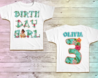 Moana Birthday Shirt, Moana Birthday Tshirt, Kid toddler Shirts, Moana Theme Birthday Party outfit , Moana Front Back