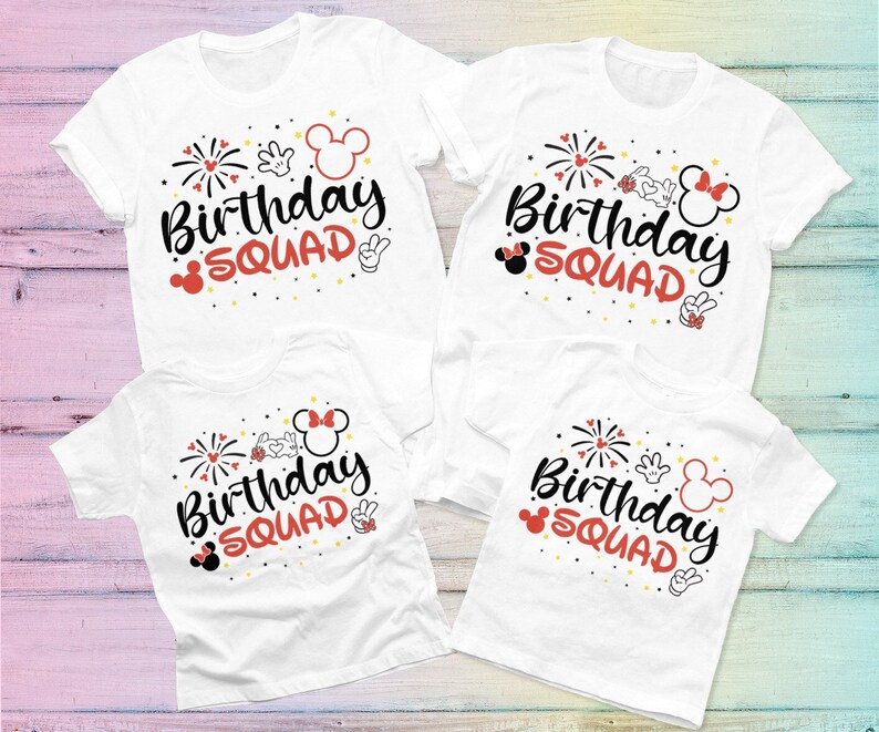 Birthday Squad Shirts Mickey Mouse Shirts, Disney Squad Shirt, 2021 Disney Shirts, Matching Disney Family Shirts, Minnie mouse Brithday Girl image 1